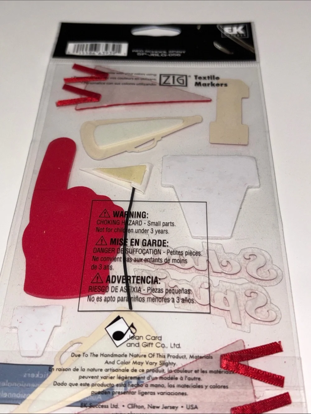 Jolee's Boutique RED SCHOOL SPIRIT Scrapbook Dimensional Stickers Varsity
